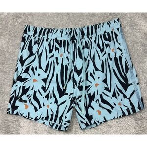 BYLT Ripstop Hybrid Shorts Mens L Blue Floral Swim Short Unlined Spring 2025